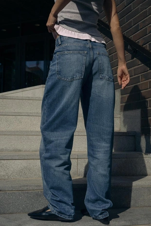 Джинсы BARREL TRF с высокой посадкой- Заказать в России