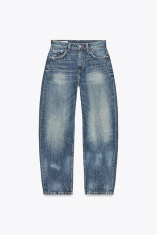 Джинсы BARREL TRF с высокой посадкой- Заказать в России