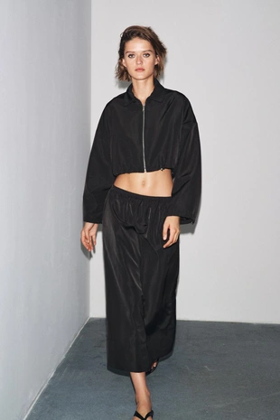 Юбка-миди с эффектом технической ткани ZW COLLECTION- Заказать в России