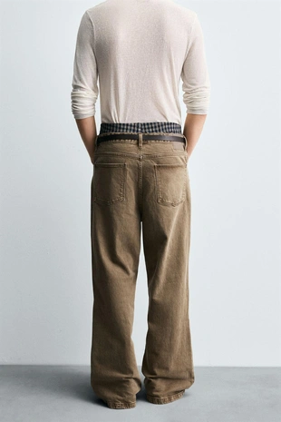 Brown | 0108/319/700 - Zara Джинсы RELAXED FLARE FIT