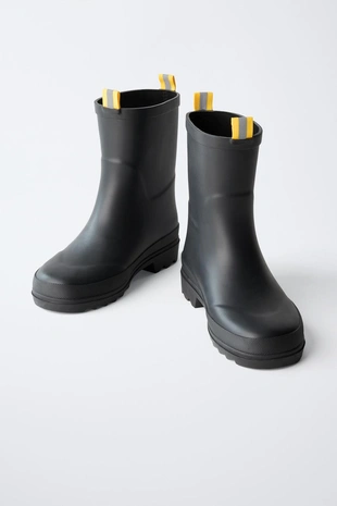 Black | 4000/630/800 - Zara Базовые резиновые сапоги