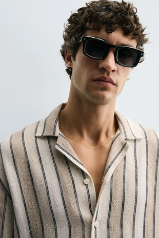 Рубашка JACQUARD с геометрическим узором- Заказать в России