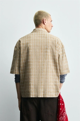 Рубашка BOXY FIT в клетку- Заказать в России
