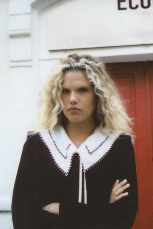 CONTRAST DETACHABLE COLLAR BLAZER- Заказать в России