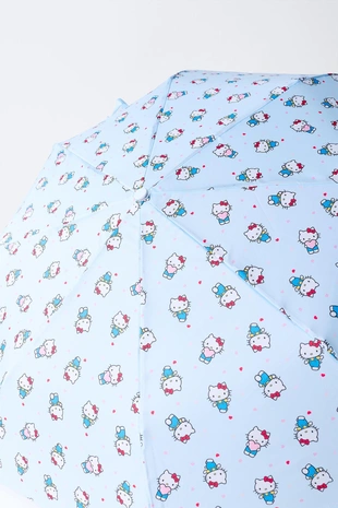 Light blue | 3920/746/406 - Zara Складной зонт с принтом HELLO KITTY AND FRIENDS © SANRIO