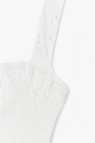 Топ в рубчик с вышивкой- Заказать в России