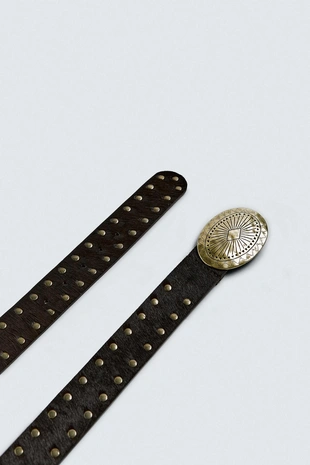 Купить Zara Кожаный ремень с заклепками
