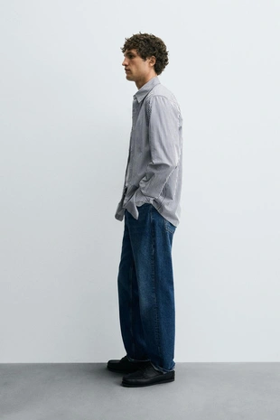 Рубашка классического кроя в полоску- Заказать в России