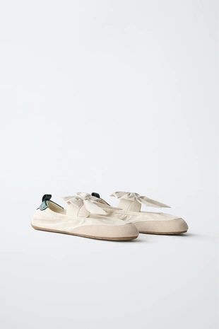 Спортивные балетки с бантом- Заказать в России