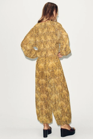 Брюки-багги с принтом- Заказать в России