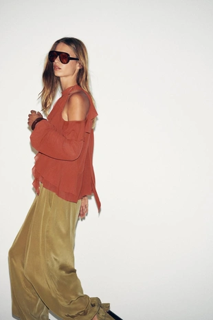 Топ халтер с воланами- Заказать в России