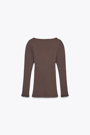 Бесшовный топ в рубчик с бантом- Заказать в России