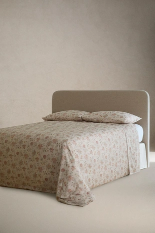 Простыня из сатина FLORAL SATEEN (300 нитей)- Заказать в России