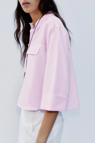 Рубашка оксфорд CROPPED