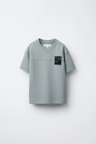 Купить Zara Комплект из футболки и шортов из ткани интерлок с нашивкой