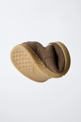 Chocolate | 8817/630/721 - Zara Кожаные кроссовки BAREFOOT