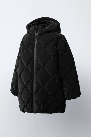 Купить Zara Легкое стеганое прорезиненное пальто