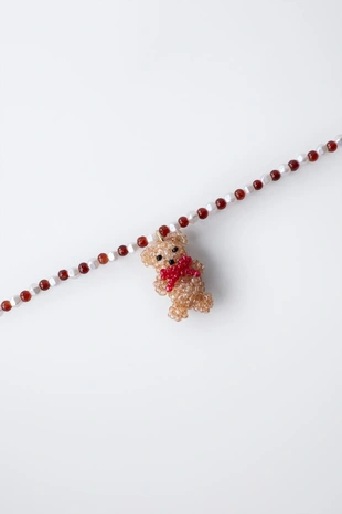 Купить Zara Ожерелье с бусинами и мишкой