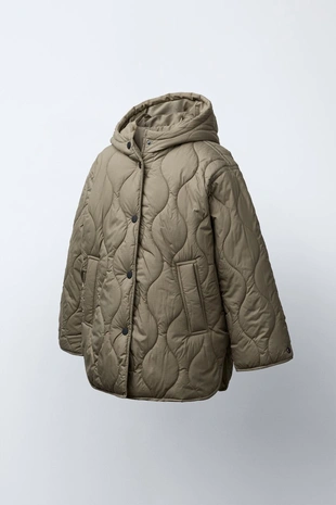 Купить Zara Длинная легкая стеганая куртка