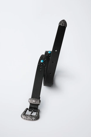 Ковбойский ремень с камнями- Заказать в России