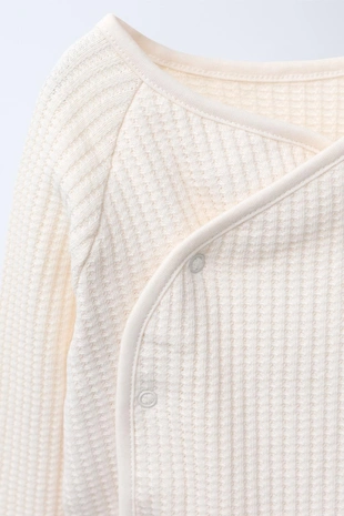 Ecru | 4174/578/712 - Zara Комплект из футболки и леггинсов с рельефной текстурой