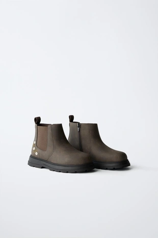 Купить Zara Ботинки челси с цветочнойвышивкой