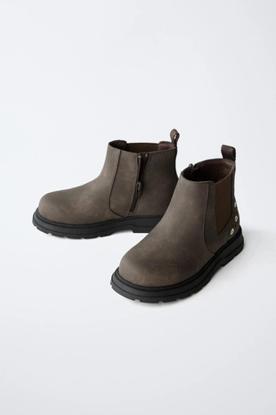 Brown | 6107/630/700 - Zara Ботинки челси с цветочнойвышивкой