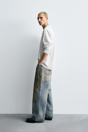 Джинсы BAGGY FIT с эффектом винтажа