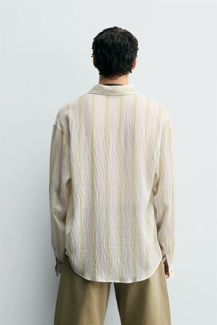 Рубашка в полоску из струящейся ткани- Заказать в России