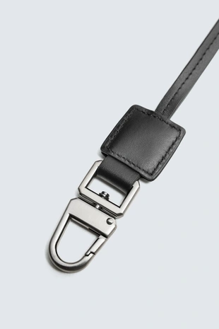 Black | 3959/620/800 - Zara Кожаный брелок-подвеска