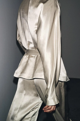 Брюки с защипами из сатина — ZW COLLECTION- Заказать в России