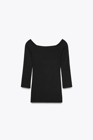 Футболка с вырезом «лодочка»- Заказать в России