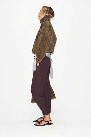 Burgundy | 1478/625/681 - Zara Брюки с манжетами