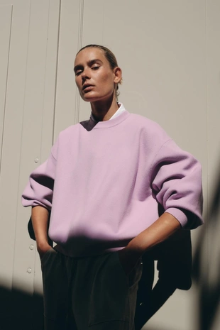 Трикотажная толстовка в рубчик- Заказать в России