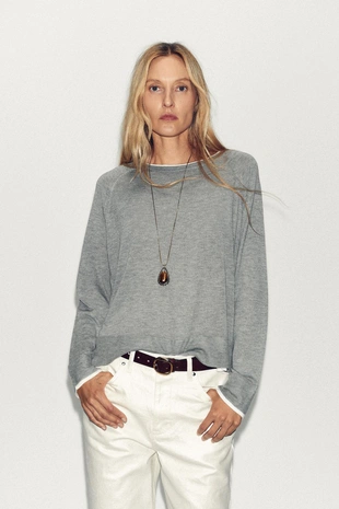 DOUBLE KNIT SWEATER- Заказать в России