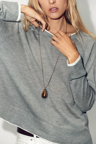 DOUBLE KNIT SWEATER- Заказать в России