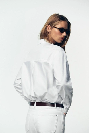 Базовая рубашка оксфорд с карманом- Заказать в России