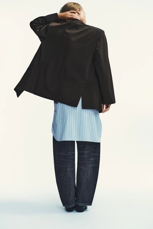 Блейзер OVERSIZE в полоску- Заказать в России