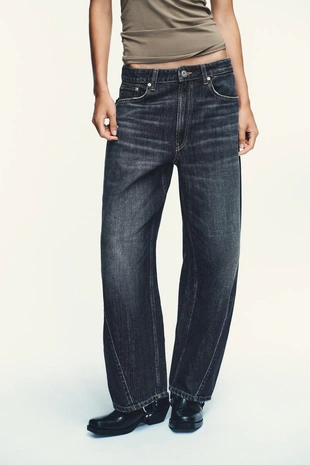 Купить Zara Джинсы TRF BAGGY BALLOON со средней посадкой