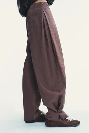 Нейлоновые брюки с пуговицами снизу- Заказать в России