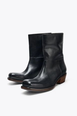 Кожаные полусапоги в ковбойском стиле- Заказать в России