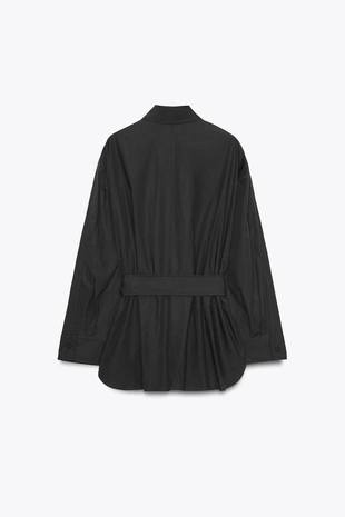 Рубашка с воротником и длинными рукавами ZARA- Заказать в России