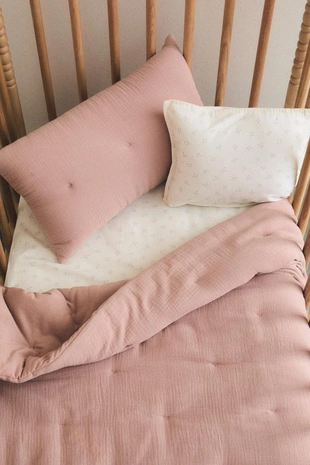 Pink | 4641/005/620 - Zara Детский однотонный покрывало из муслина