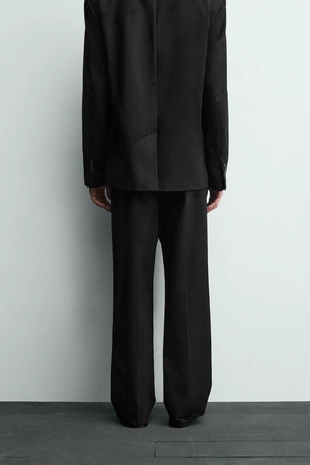 Black | 6393/700/800 - Zara Костюмные брюки со складками LIMITED EDITION