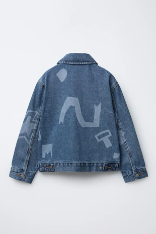 Купить Zara Джинсовая куртка с принтом