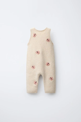 Трикотажный комбинезон с вышивкой «бабочки»- Заказать в России