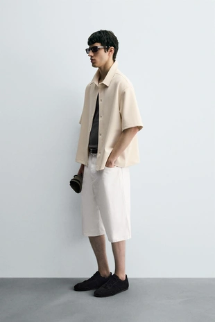 Рубашка из рельефного интерлока- Заказать в России