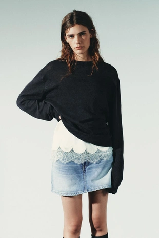 Купить Zara Джинсовая юбка-брюки TRF