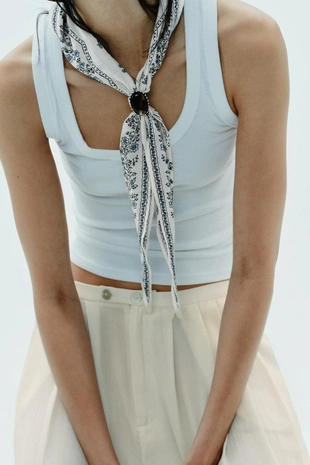 Бандана с принтом из хлопка с камнями- Заказать в России