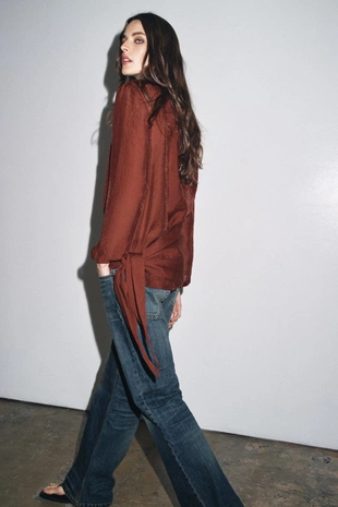 Блуза свободного кроя с платком-трансформером — ZW COLLECTION- Заказать в России